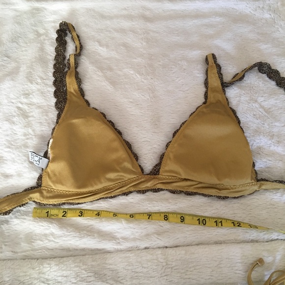 EUC Becca gold crochet halter bikini - Picture 10 of 13